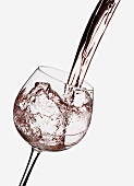 White Zinfandel Pouring into a Glass