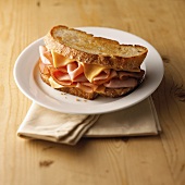 A Grilled Ham and Cheese on Sourdough