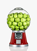 Granny Smith Apples in a Candy Dispenser