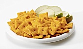 Cheese Crackers with Apple Slices