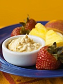 Strawberries, Pineapple and Peaches with Dip