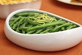 Green beans with orange zest