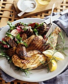 Grilled chicken with vegetables and rosemary