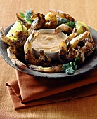 Gegrillte Garnelen mit Dip