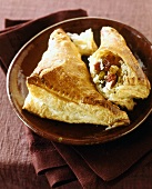 Cheese, dried cranberry and raisin pasties (puff pastry)