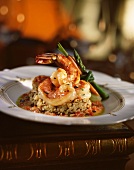 Barbequed Shrimp on Bed of Wild Rice