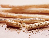 Bread sticks with caraway, poppyseeds and sesame