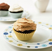 Chocolate cup-cake with peanut butter