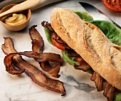 Country Style BLT with Strips of Bacon