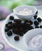Blackberries with Yogurt