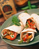 Fajitas with Roasted Peppers and Cilantro