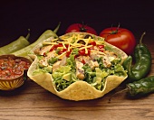 Hühnchensalat in Tacoshell