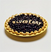 Blueberry Pie with the Word Blueberry Spelled Out