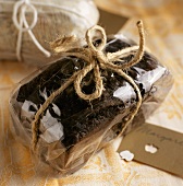 Chocolate Wrapped Cake with Twine