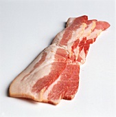 Three Slices of Raw Bacon