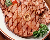 Grilled Bone-in Ham Steaks