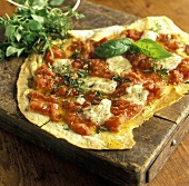 Flatbread Pizza with Tomato Coulis