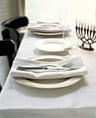 Hanukkah Table Setting