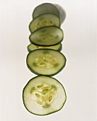 Cucumber Slices; Backlit