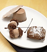Three Assorted Chocolate Desserts