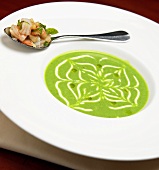 Pea Soup with a Spoonful of Shrimp