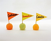 Three Melon Balls with Name Flags