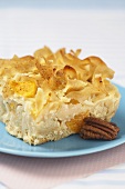 Serving of Kugel on a Plate