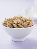 Shredded Wheat Cereal in a White Bowl