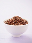 Small Bowl of Flax Seeds