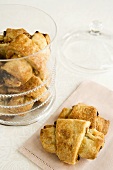 Two Pieces of Rugelach on a Napkin and In a Cookie Jar