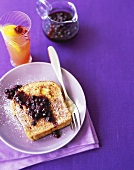 French Toast with Blueberry Sauce