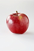 A Single Whole Red Apple on a White Background
