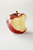 Half Eaten Apple on a White Background