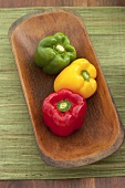 Three Bell Peppers: Red, Yellow and Green