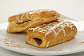 Two Apple Danishes on a Plate