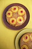 Two Pineapple Upside-Down Cakes From Above