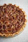 Thanksgiving Twofer Pie with Pecan Filling, From Above