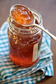 Spoon with Mayhaw Jelly Over the Jar