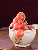Bowl of Cherry Tomatoes on the Vine in a Bowl