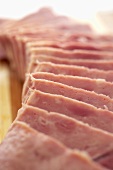 Close Up of Sliced Canned Ham