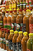 Bottles of Hot Sauce