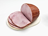Sliced Ham on a Cutting Board