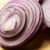 Red Onion Slices, Close Up