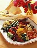 Platter of Assorted Roasted Vegetables
