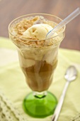 Root Beer Float with a Straw; Spoon