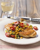 Chicken Breast Topped with Corn and Tomato Salsa