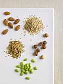 Various Grains and Nuts From Above