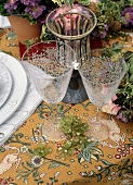 Etched Glasses on a Set Table (England)
