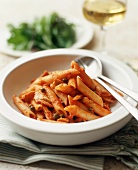 Pasta al tonno (pasta with a tuna and caper sauce, Italy)