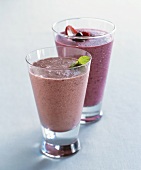 Berry Smoothies in Two Glasses